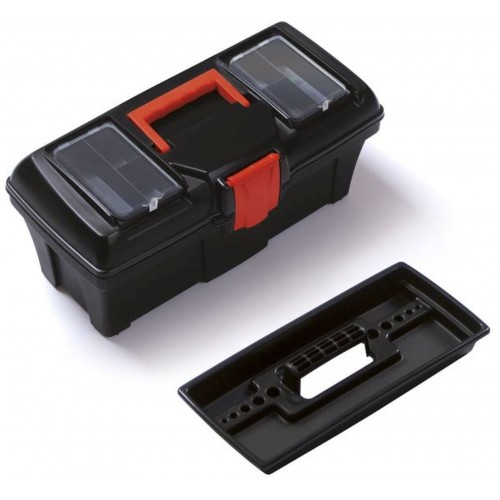 Prosperplast MUSTANG Plastikowa walizka na narzędzia czarna, 300 x 167 x 150 mm N12R