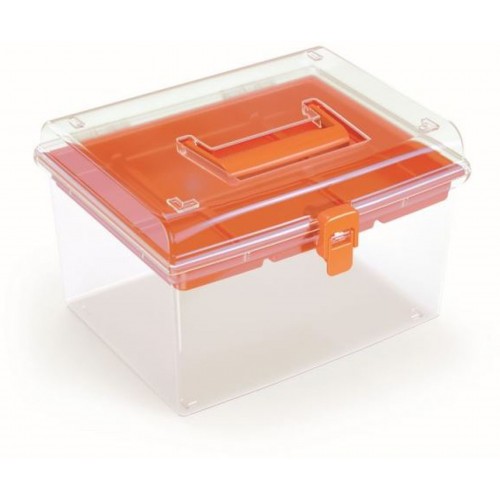 Prosperplast NUF HIGH Organizer Przezroczysty, 245x214x158mm, Pomarańczowy NUF3HT Prosperplast NUF HIGH Organizer Przezroczysty, 245x214x158mm, Pomarańczowy NUF3HT