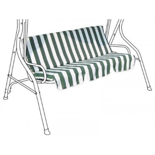Siedzisko (poduszka) na huśtawce zielono-białe 136 x 44 cm