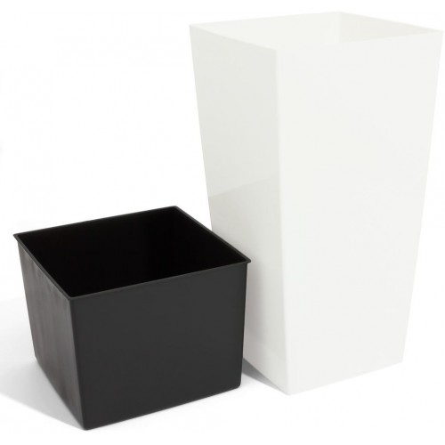 PROSPERPLAST URBI SQUARE P doniczka 4l, biała DURS140P PROSPERPLAST URBI SQUARE P doniczka 4l, biała DURS140P