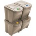 Prosperplast SORTIBOX ECO WOOD Zestaw koszy na śmieci 4x25l, naturo IKWB25S4W