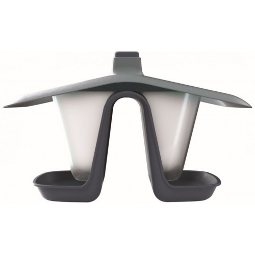 Prosperplast BIRDYFEED DOUBLE Karmnik dla ptaków 28cm, antracyt IBFD