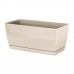 Prosperplast COUBI Doniczka z miską 24x12x11cm kremowy DUPP240