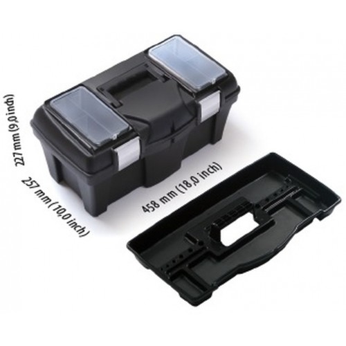 PROSPERPLAST VIPER Plastikowa walizka na narzędzia czarna, 458 x 257 x 227 mm N18A