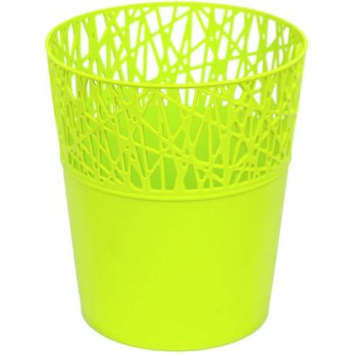 PROSPERPLAST CITY Donica z koronką 11,3 cm, limetka DCIT115 PROSPERPLAST CITY Donica z koronką 11,3 cm, limetka DCIT115