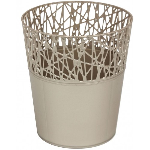 PROSPERPLAST CITY Donica z koronką 13,5 cm, platyna DCIT140 PROSPERPLAST CITY Donica z koronką 13,5 cm, platyna DCIT140