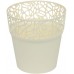 Prosperplast NATURO Donica z koronką 17,5 cm, kremowy DNAT175