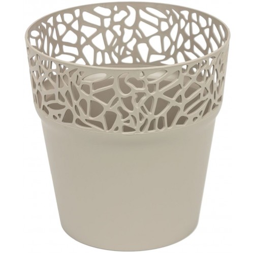 Prosperplast NATURO Donica z koronką 14,5 cm, moca DNAT145 Prosperplast NATURO Donica z koronką 14,5 cm, moca DNAT145