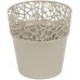 Prosperplast NATURO Donica z koronką 14,5 cm, moca DNAT145