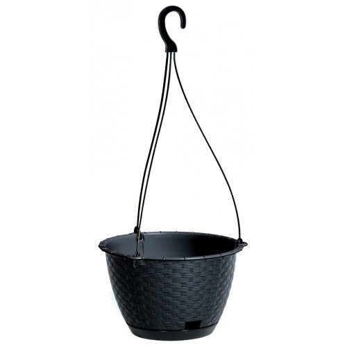 PROSPERPLAST RATOLLA ROUND W Doniczka wisząca 21,7cm, antracyt DRLW215 PROSPERPLAST RATOLLA ROUND W Doniczka wisząca 21,7cm, antracyt DRLW215