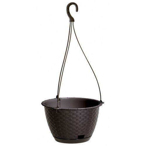 PROSPERPLAST RATOLLA ROUND W Doniczka wisząca 21,7cm, brąz DRLW215