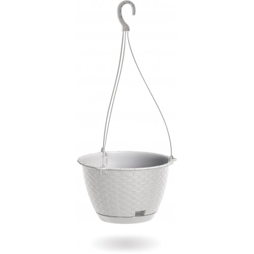 PROSPERPLAST RATOLLA ROUND W Doniczka wisząca 21,7cm, biała DRLW215