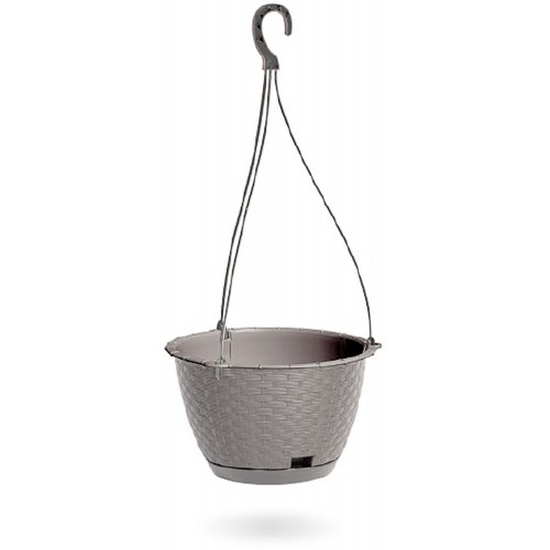 PROSPERPLAST RATOLLA ROUND W Doniczka wisząca 21,7cm, mocca DRLW215