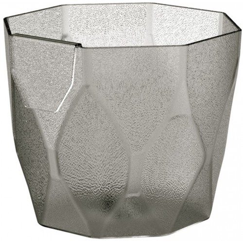 PROSPERPLAST ROCKA Doniczka 12,6 cm, przezroczysty szary DROC125p PROSPERPLAST ROCKA Doniczka 12,6 cm, przezroczysty szary DROC125p