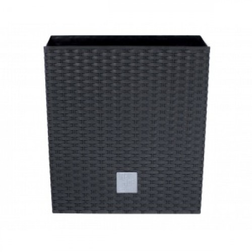 PROSPERPLAST RATO LOW Doniczka 9,8l ratan antracyt DRTS225L