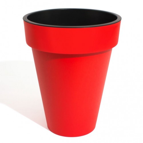PROSPERPLAST CUBE SLIM Doniczka na kwiaty 40 / 55l, koralowa DCUS460 PROSPERPLAST CUBE SLIM Doniczka na kwiaty 40 / 55l, koralowa DCUS460