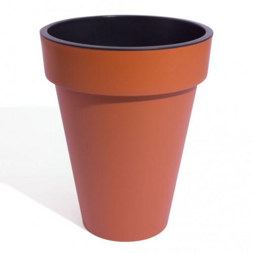 PROSPERPLAST CUBE SLIM Doniczka na kwiaty 40 / 55l, terakota DCUS460 PROSPERPLAST CUBE SLIM Doniczka na kwiaty 40 / 55l, terakota DCUS460