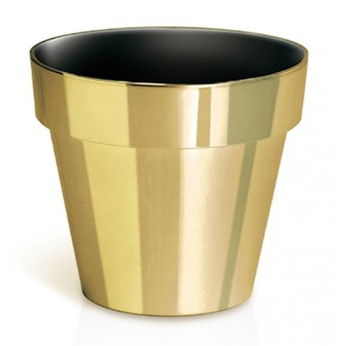 PROSPERPLAST CUBE CHROME GOLD Doniczka 1,2l, złota DGC140G PROSPERPLAST CUBE CHROME GOLD Doniczka 1,2l, złota DGC140G