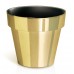 PROSPERPLAST CUBE CHROME GOLD Doniczka 1,2l, złota DGC140G