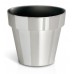 PROSPERPLAST CUBE CHROME SILVER Doniczka 0,6 l, srebrna DGC110S