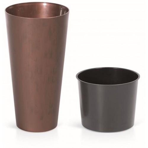 Prosperplast TUBUS SLIM Corten Doniczka wysoka 15 cm, stal kortenowa DTUS150C