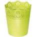 Prosperplast LACE doniczka z koronką 16 cm, limonka DLAC160