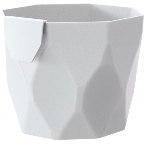 PROSPERPLAST ROCKA Doniczka 12,6 cm, biały DROC125 PROSPERPLAST ROCKA Doniczka 12,6 cm, biały DROC125
