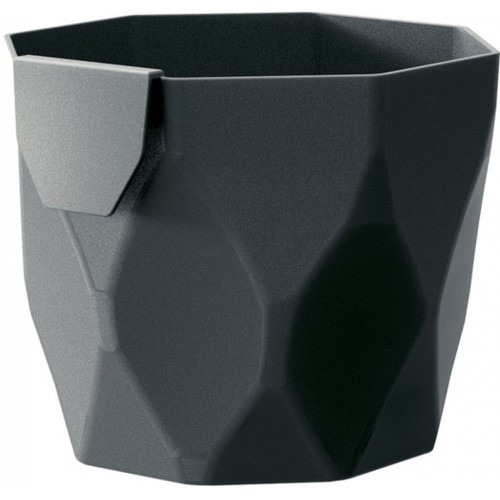 PROSPERPLAST ROCKA Doniczka 12,6 cm, grafit DROC125 PROSPERPLAST ROCKA Doniczka 12,6 cm, grafit DROC125