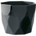 PROSPERPLAST ROCKA Doniczka 12,6 cm, grafit DROC125