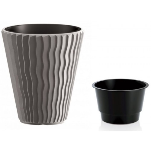 Prosperplast SANDY Doniczka 39cm, 37l, Szary kamień DBSP400