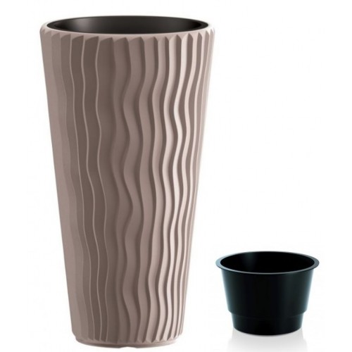 Prosperplast SANDY SLIM Doniczka 34,9cm, 37l, mocca DPSP350 Prosperplast SANDY SLIM Doniczka 34,9cm, 37l, mocca DPSP350