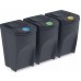 Prosperplast SORTIBOX Zestaw 3 pojemników do segregacji 3x35l, antracyt IKWB35S3