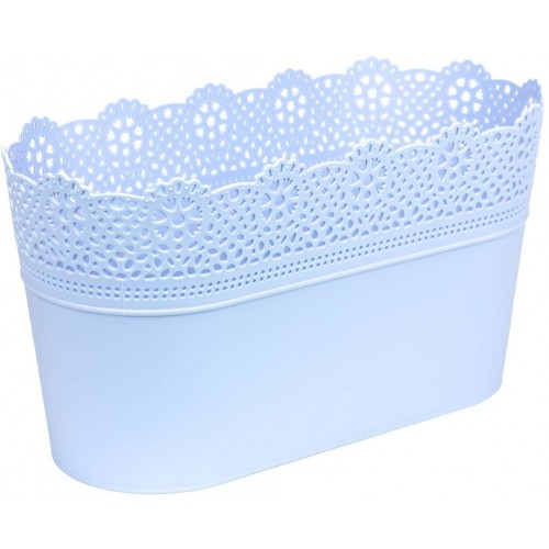 Prosperplast LACE pudełko z koronką 28,5 x 13,5 cm, jasnoniebieski DLAC285