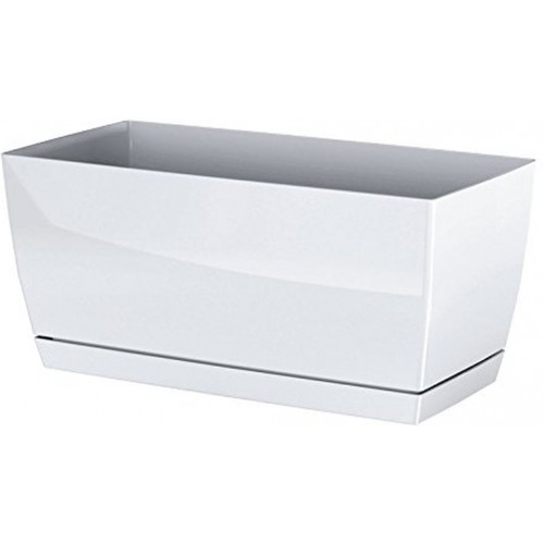 Prosperplast COUBI Doniczek z miską 39x18,2x19cm biały DUPP400 Prosperplast COUBI Doniczek z miską 39x18,2x19cm biały DUPP400