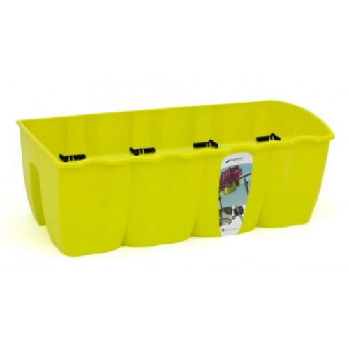 PROSPERPLAST CROWN Doniczka na balustradę 18l, limonka DCRO600