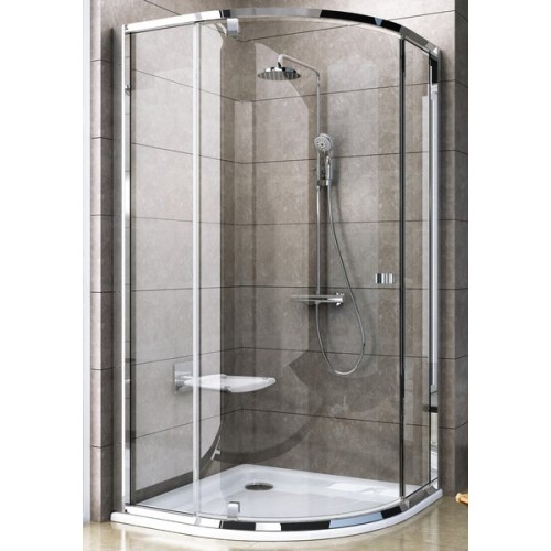 RAVAK PIVOT PSKK3-100 Kabina prysznicowa półokrągła biała/chrom + transparent 376AA100Z1 RAVAK PIVOT PSKK3-100 Kabina prysznicowa półokrągła biała/chrom + transparent 376AA100Z1