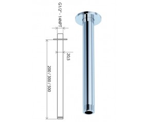 RAVAK 705.00 ramię sufitowe do deszczownicy 50 cm X07P180