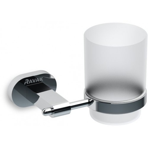 RAVAK CHROME CR 210 Kubek szklany z uchwytem nasciennym CR 210.00