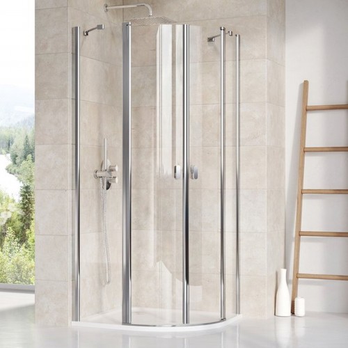 RAVAK CHROME CSKK4-90 Kabina prysznicowa polerowane aluminium+transparent, 3Q170C00Z1