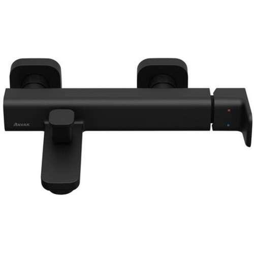 RAVAK 10° FREE BLACK TD F 022.20 Bateria wannowa naścienna X070152