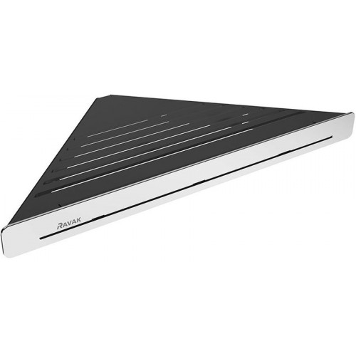 RAVAK SLIM C Półka 290 x 206 x 22 mm czarny/chrom X07P576 RAVAK SLIM C Półka 290 x 206 x 22 mm czarny/chrom X07P576