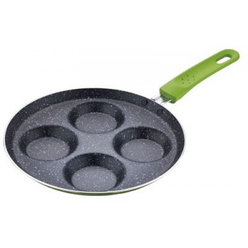 RENBERG Patelnia na placki i jajka sadzone 24 cm zielona RB-1152zele