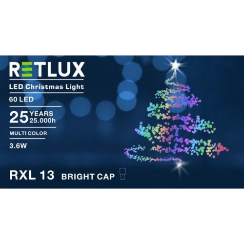 RETLUX RXL 13 60LED 6 + 5M MULTI Lampki choinkowe 50001452 RETLUX RXL 13 60LED 6 + 5M MULTI Lampki choinkowe 50001452