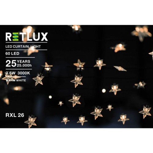 RETLUX RXL 26 60LED Curtain Light WW 5M Lampki choinkowe 50001458