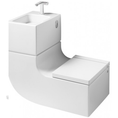 Roca W+W umywalka zintegrowana z miską WC podwieszaną + bateria + deska WC A893020001