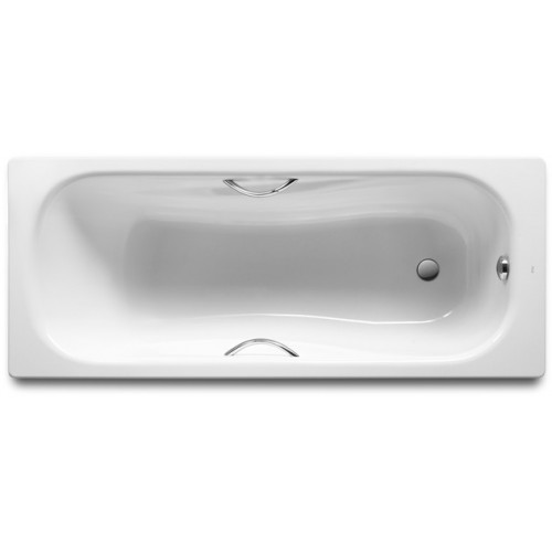 Roca Princess-N wanna stalowa uchwytami chrom 160x75 cm, 205 l, antislip A220370001