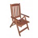 ANETA regulowane krzesło ogrodowe, ciemny brąz, malowana sosna 97/9