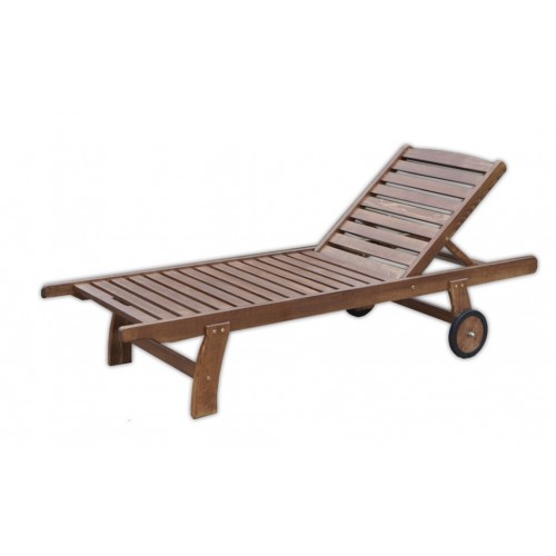 ANETA Leżak ogrodowy, ciemny brąz, malowana sosna 97/11