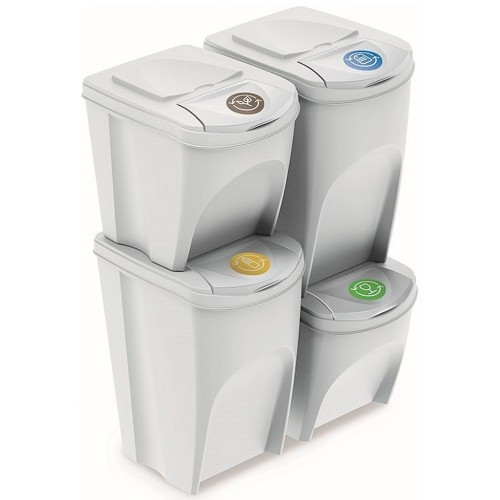 Prosperplast SORTIBOX Zestaw koszy na śmieci 25/35l, 4szt. IKWBMS4-405U