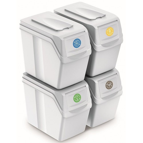 Prosperplast SORTIBOX I Zestaw Koszy Pojemników do Segregacji Śmieci 4x20l ISWB20S4 Prosperplast SORTIBOX I Zestaw Koszy Pojemników do Segregacji Śmieci 4x20l ISWB20S4